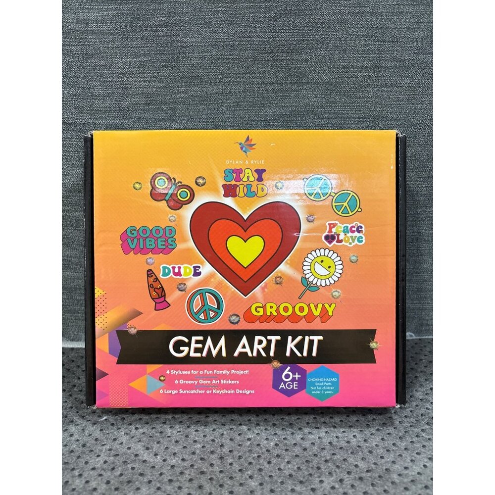 Dylan & Rylie Gem Art Kit For Kids & Adults 6+ Age Suncatcher & Keychain Designs